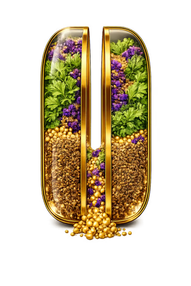 Axavive capsule with rare botanical ingredients inside